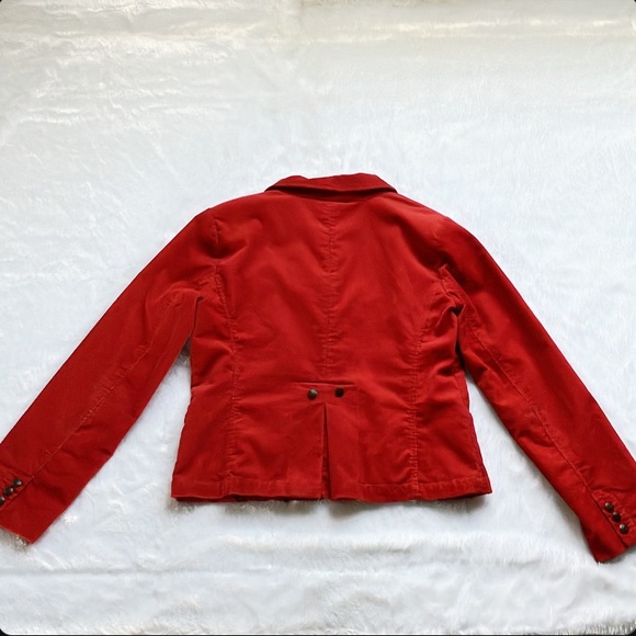 Like New J. Crew Red Orange Five Button Blazer, Size 12 - Picture 5 of 6